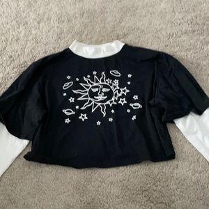 long sleeve crop space